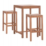 ΣΕΤ ΤΡΑΠΕΖΙ ΜΕ 2 ΣΚΑΜΠΟ ΜΠΑΡ PRESSCOT HM10918 ΞΥΛΟ TEAK ΣΕ ΦΥΣΙΚΟ ΧΡΩΜΑ c546460