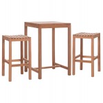 ΣΕΤ ΤΡΑΠΕΖΙ ΜΕ 2 ΣΚΑΜΠΟ ΜΠΑΡ PRESSCOT HM10918 ΞΥΛΟ TEAK ΣΕ ΦΥΣΙΚΟ ΧΡΩΜΑ c546460