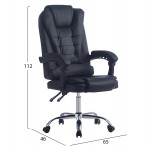 ΚΑΡΕΚΛΑ ΓΡΑΦΕΙΟΥ ΔΙΕΥΘΥΝΤΙΚΗ KYRON HM1221 01 ΜΑΥΡO PU--ΒΑΣΗ ΧΡΩΜΙΟΥ 65x46x112Υεκ c546500