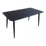 Τραπεζαρία Heven Vista pakoworld σετ 5τεμ μαύρο αλουμίνιο 150x80x72εκ c546503