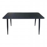 Τραπεζαρία Heven Vista pakoworld σετ 5τεμ μαύρο αλουμίνιο 150x80x72εκ c546503