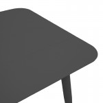 Τραπεζαρία Heven Vista pakoworld σετ 5τεμ μαύρο αλουμίνιο 80x80x72εκ c546504