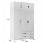 ΝΤΟΥΛΑΠΑ 3ΦΥΛΛΗ ΜΕ ΠΑΤΑΡΙ CARLY HM10891 05 ΜΕΛΑΜΙΝΗ ΣΕ ΛΕΥΚΟ 150X55Χ240Υεκ c546510