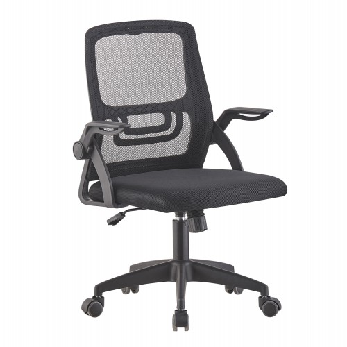 ΚΑΡΕΚΛΑ ΓΡΑΦΕΙΟΥ NETTIS HM1220 01 ΜΑΥΡO MESH-ΒΑΣΗ ΠΟΛΥΠΡΟΠΥΛΕΝΙΟΥ 47x47x109-119Υεκ c546518