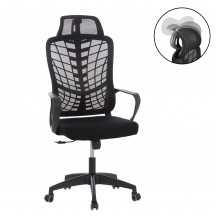 ΚΑΡΕΚΛΑ ΓΡΑΦΕΙΟΥ ELVAR HM1219 01 ΜΑΥΡO MESH--ΒΑΣΗ ΠΟΛΥΠΡΟΠΥΛΕΝΙΟΥ 63x56x125Υεκ c546533
