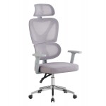 ΚΑΡΕΚΛΑ ΓΡΑΦΕΙΟΥ NOVAR HM1218 02 ΛΕΥΚΟ PP-ΑΝΟΙΧΤΟ ΓΚΡΙ MESH-ΒΑΣΗ ΧΡΩΜΙΟΥ 51x49x129Υεκ c546545