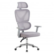 ΚΑΡΕΚΛΑ ΓΡΑΦΕΙΟΥ NOVAR HM1218 02 ΛΕΥΚΟ PP-ΑΝΟΙΧΤΟ ΓΚΡΙ MESH-ΒΑΣΗ ΧΡΩΜΙΟΥ 51x49x129Υεκ c546545