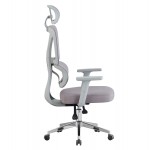 ΚΑΡΕΚΛΑ ΓΡΑΦΕΙΟΥ NOVAR HM1218 02 ΛΕΥΚΟ PP-ΑΝΟΙΧΤΟ ΓΚΡΙ MESH-ΒΑΣΗ ΧΡΩΜΙΟΥ 51x49x129Υεκ c546545