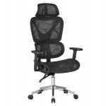 ΚΑΡΕΚΛΑ ΓΡΑΦΕΙΟΥ NOVAR HM1217 01 ΜΑΥΡO MESH--ΒΑΣΗ ΧΡΩΜΙΟΥ 51x49x129Υεκ c546546
