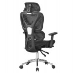 ΚΑΡΕΚΛΑ ΓΡΑΦΕΙΟΥ NOVAR HM1217 01 ΜΑΥΡO MESH--ΒΑΣΗ ΧΡΩΜΙΟΥ 51x49x129Υεκ c546546