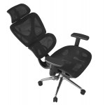 ΚΑΡΕΚΛΑ ΓΡΑΦΕΙΟΥ NOVAR HM1217 01 ΜΑΥΡO MESH--ΒΑΣΗ ΧΡΩΜΙΟΥ 51x49x129Υεκ c546546