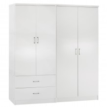 ΝΤΟΥΛΑΠΑ 4-ΦΥΛΛΗ ΜΕ 2 ΣΥΡΤΑΡΙΑ JENNA HM11351 05 ΜΕΛΑΜΙΝΗ ΣΕ ΛΕΥΚΟ 160x43x181Υ c546548