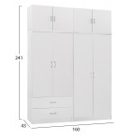 ΝΤΟΥΛΑΠΑ 4-ΦΥΛΛΗ ΜΕ ΠΑΤΑΡΙ ΣΥΡΤΑΡΙΑ JENNA HM11355 05 ΜΕΛΑΜΙΝΗ ΣΕ ΛΕΥΚΟ 160x43x240Υεκ c546623