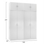 ΣΕΤ 2 ΝΤΟΥΛΑΠΕΣ 2ΦΥΛΛΕΣ ΜΕ ΠΑΤΑΡΙΑ JENNA HM11353 05 ΜΕΛΑΜΙΝΗ ΣΕ ΛΕΥΚΟ 160x43x240Υεκ c546624