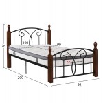 ΚΡΕΒΑΤΙ ΣΤΡΩΜΑ SUZIE HM10800 ΜΕΤΑΛΛΟ RUBBERWOOD ΣΚΟΥΡΟ ΚΑΡΥΔΙ--ΣΤΡΩΜΑ 90Χ190εκ c546626