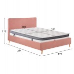 ΚΡΕΒΑΤΙ ΔΙΠΛΟ ΜΕ ΣΤΡΩΜΑ INDRA HM10810 12 ΣΑΠΙΟ ΜΗΛΟ ΒΕΛΟΥΔΟ--ΓΙΑ ΣΤΡΩΜΑ 160x200εκ c546629