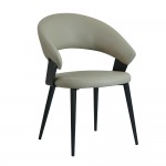 SELENE ΚΑΡΕΚΛΑ ΚΡΕΜ ΜΑΥΡΟ 49x50x82cm SET 2τμχ c546642