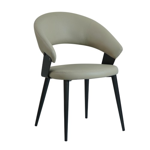 SELENE ΚΑΡΕΚΛΑ ΚΡΕΜ ΜΑΥΡΟ 49x50x82cm SET 2τμχ c546642