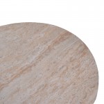 Τραπέζι σαλονιού Vooge pakoworld MGO όψη τραβερτίνας 100x64x39εκ c546758