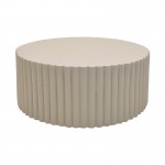Τραπέζι σαλονιού Binero pakoworld MGO ανοιχτό γκρι Φ106x45εκ c546769