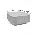 Τραπέζι σαλονιού Doric pakoworld MGO όψη τραβερτίνας 80x80x38εκ c546770