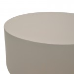 Τραπέζι σαλονιού Tierra pakoworld MGO ανοιχτό γκρι Φ75x37εκ c546777