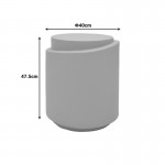Βοηθητικό τραπέζι Fortox pakoworld MGO cappuccino Φ40x49 5εκ c546783