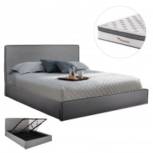 ΚΡΕΒΑΤΙ ΜΕ ΣΤΡΩΜΑ ΑΠΟΘ ΧΩΡΟ ALLIE HM10805 01 ΓΚΡΙ ΥΦΑΣΜΑ--ΣΤΡΩΜΑ 160Χ200εκ c546787