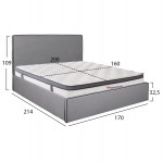 ΚΡΕΒΑΤΙ ΜΕ ΣΤΡΩΜΑ ΑΠΟΘ ΧΩΡΟ ALLIE HM10805 01 ΓΚΡΙ ΥΦΑΣΜΑ--ΣΤΡΩΜΑ 160Χ200εκ c546787