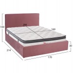 ΚΡΕΒΑΤΙ ΜΕ ΣΤΡΩΜΑ ΑΠΟΘ ΧΩΡΟ ALLIE HM10805 12 ΣΑΠΙΟ ΜΗΛΟ ΒΕΛΟΥΔΟ--ΣΤΡΩΜΑ 160Χ200εκ c546788