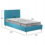 ΚΡΕΒΑΤΙ ΗΜΙΔΙΠΛΟ ΜΕ ΣΤΡΩΜΑ MAYLIN HM10758 08 ΒΕΛΟΥΔΟ ΤΙΡΚΟΥΑΖ--ΣΤΡΩΜΑ 120Χ200εκ c546792