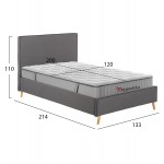 ΚΡΕΒΑΤΙ ΗΜΙΔΙΠΛΟ ΜΕ ΣΤΡΩΜΑ MAYLIN HM10758 10 ΓΚΡΙ ΥΦΑΣΜΑ--ΣΤΡΩΜΑ 120Χ200εκ c546793