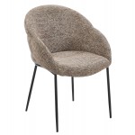 ΠΟΛΥΘΡΟΝΑ ΤΡΑΠΕΖΑΡΙΑΣ DRENNY HM18424 03 TAUPE ΥΦΑΣΜΑ-ΜΕΤΑΛ ΜΑΥΡΑ ΠΟΔΙΑ 62x62x87Υεκ SET 2τμχ c546794