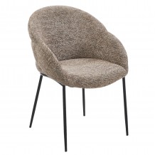 ΠΟΛΥΘΡΟΝΑ ΤΡΑΠΕΖΑΡΙΑΣ DRENNY HM18424 03 TAUPE ΥΦΑΣΜΑ-ΜΕΤΑΛ ΜΑΥΡΑ ΠΟΔΙΑ 62x62x87Υεκ SET 2τμχ c546794