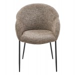 ΠΟΛΥΘΡΟΝΑ ΤΡΑΠΕΖΑΡΙΑΣ DRENNY HM18424 03 TAUPE ΥΦΑΣΜΑ-ΜΕΤΑΛ ΜΑΥΡΑ ΠΟΔΙΑ 62x62x87Υεκ SET 2τμχ c546794