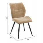 ΚΑΡΕΚΛΑ ΤΡΑΠΕΖΑΡΙΑΣ GAFF HM18425 03 TAUPE ΥΦΑΣΜΑ-ΜΕΤΑΛ ΜΑΥΡΑ ΠΟΔΙΑ 50x67x89Υεκ SET 2τμχ c546796