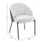 ΠΟΛΥΘΡΟΝΑ ΤΡΑΠΕΖΑΡΙΑΣ DETTON HM18426 01 ΓΚΡΙ ΥΦΑΣΜΑ-ΜΕΤΑΛ ΜΑΥΡΑ ΠΟΔΙΑ 50x55x77Υεκ SET 2τμχ c546798