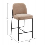 ΣΚΑΜΠΟ ΜΠΑΡ ΜΕΣ ΥΨΟΥΣ MANIDO HM18427 02 TAUPE ΥΦΑΣΜΑ-ΜΕΤΑΛ ΜΑΥΡΟΣ ΣΚΕΛΕΤΟΣ 47x54x94Υεκ SET 2τμχ c546800