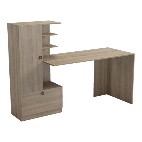 Γραφείο εργασίας με βιβλιοθήκη Felanbo pakoworld sonoma 160x60x125εκ c546842