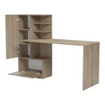 Γραφείο εργασίας με βιβλιοθήκη Felanbo pakoworld sonoma 160x60x125εκ c546842