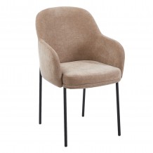 ΠΟΛΥΘΡΟΝΑ ΤΡΑΠΕΖΑΡΙΑΣ MANIDO HM18429 03 TAUPE ΥΦΑΣΜΑ-ΜΕΤΑΛ ΜΑΥΡΑ ΠΟΔΙΑ 55x62x88Υεκ SET 2τμχ c546886