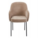 ΠΟΛΥΘΡΟΝΑ ΤΡΑΠΕΖΑΡΙΑΣ MANIDO HM18429 03 TAUPE ΥΦΑΣΜΑ-ΜΕΤΑΛ ΜΑΥΡΑ ΠΟΔΙΑ 55x62x88Υεκ SET 2τμχ c546886