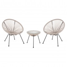 ΣΕΤ ΕΞΩΤΕΡΙΚΟΥ ΧΩΡΟΥ 3ΤΜΧ ACAPULCO HM11861 03 P E RATTAN ΕΚΡΟΥ-ΜΕΤΑΛΛΟ ΣΕ ΜΑΥΡΟ c546936