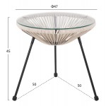 ΣΕΤ ΕΞΩΤΕΡΙΚΟΥ ΧΩΡΟΥ 3ΤΜΧ ACAPULCO HM11861 03 P E RATTAN ΕΚΡΟΥ-ΜΕΤΑΛΛΟ ΣΕ ΜΑΥΡΟ c546936