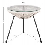 ΣΕΤ ΕΞΩΤΕΡΙΚΟΥ ΧΩΡΟΥ 3ΤΜΧ ACAPULCO HM11861 12 P E RATTAN ΛΕΥΚΟ-ΜΕΤΑΛΛΟ ΣΕ ΜΑΥΡΟ c546937