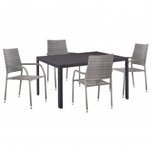 ΣΕΤ ΤΡΑΠΕΖΑΡΙΑΣ ΕΞ ΧΩΡΟΥ 5ΤΜΧ MORNER HM21008 ΜΕΤΑΛΛΟ WICKER ΣΕ ΓΚΡΙ c546941