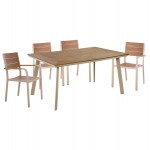 ΣΕΤ ΤΡΑΠΕΖΑΡΙΑΣ TABER HM10840 01 ΤΡΑΠΕΖΙ 4 ΠΟΛΥΘΡΟΝΕΣ-ΑΛΟΥΜΙΝΙΟ POLYWOOD-ΣΑΜΠΑΝΙ c546942