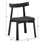 KΑΡΕΚΛΑ ΤΡΑΠΕΖΑΡΙΑΣ OSORIO HM18335 02 RUBBERWOOD ΣΧΟΙΝΙ ΣΕ ΜΑΥΡΟ 51x55x74Υεκ SET 2τμχ c546973