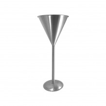 Σαμπανιέρα INOX κωνική δαπέδου με πόδι φ33 5xΥ80 5cm βάθος κώνου 34cm Βάρος 2 2Kg c546979