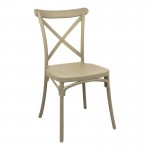 Καρέκλα Crossie pakoworld στοιβαζόμενη pp cappuccino 43x53x88εκ c547035